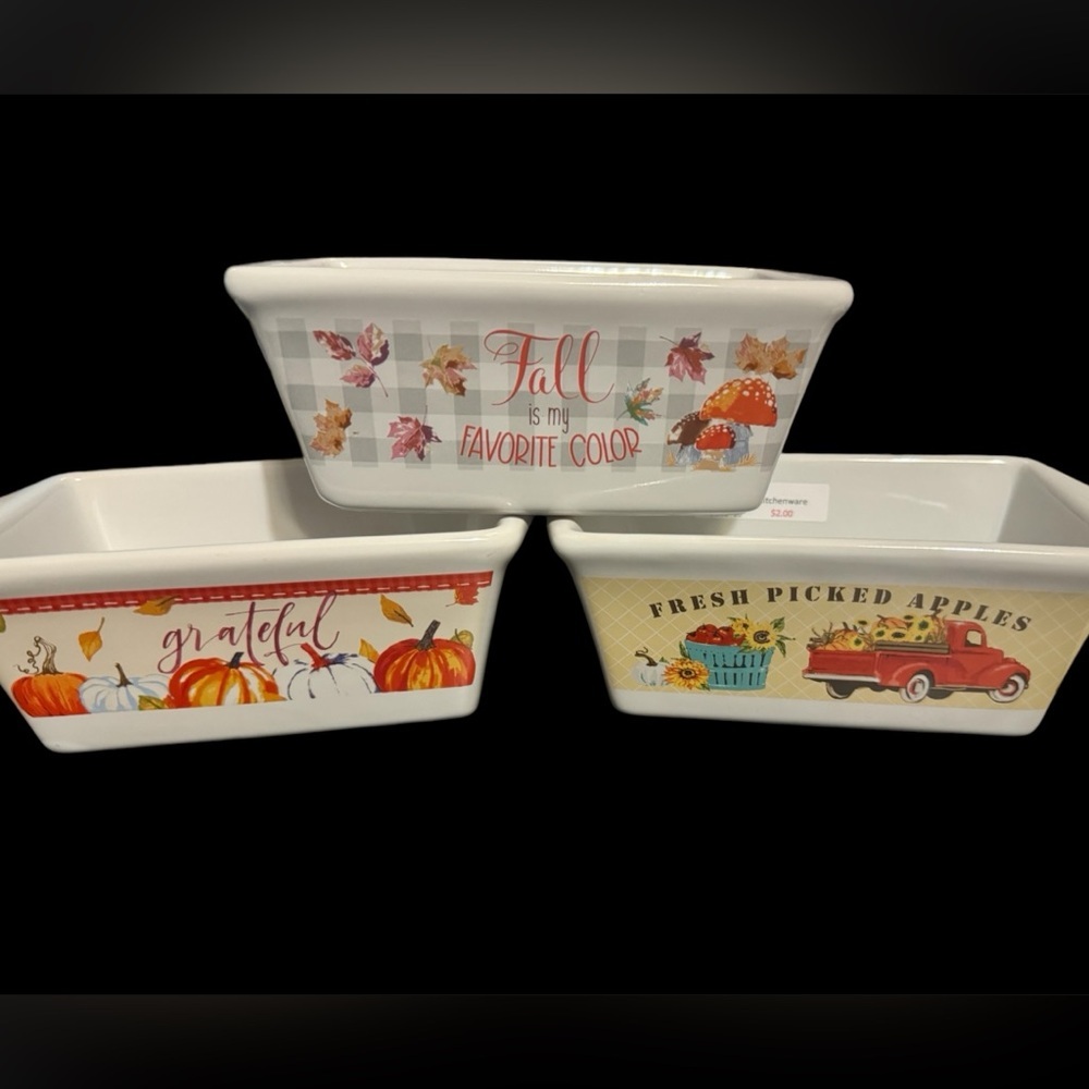 Euc set of 3 mini loaf pans royal norfolk